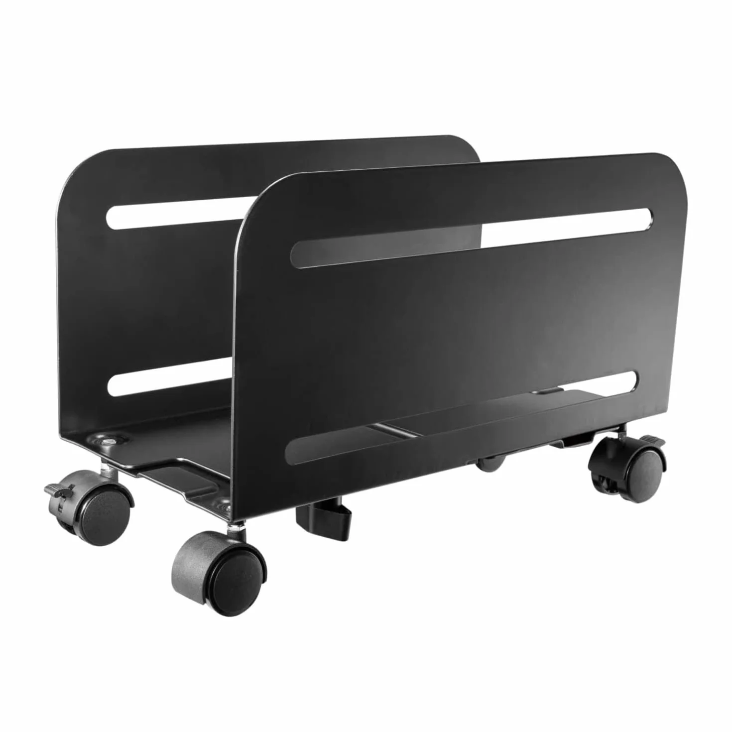 Ewent EW1291 Support pour Ordinateur de Bureau, Support PC avec Roues, Protège de la Poussière et de la Saleté - pour la Maison et Le Bureau, Base Réglable avec 4 Roues Pivotantes, Noir