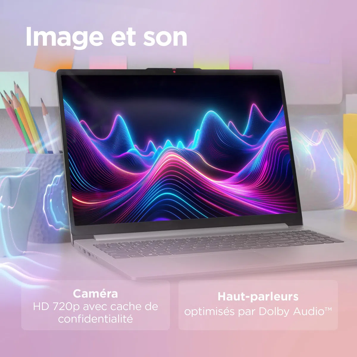 Lenovo IdeaPad Slim 3 15AMN8 - Ordinateur Portable 15.6'' FHD (AMD Ryzen 5 40, RAM 16Go, SSD 512Go, AMD Radeon 610M Graphics, Windows 11 Home) Clavier AZERTY Français Non rétroéclairé - Gris