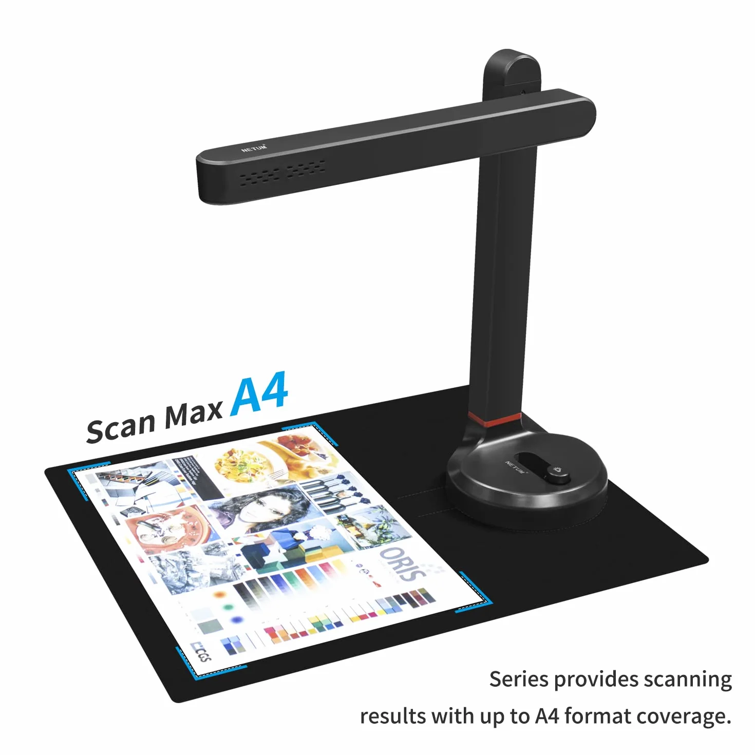 Scanner de Livres T101, Scanner Documents autofocus, Format A4/A3 Maximum, OCR Intelligent, Lampe Bureau LED for la Maison ou Le à Domicile. Idéal for Famille et