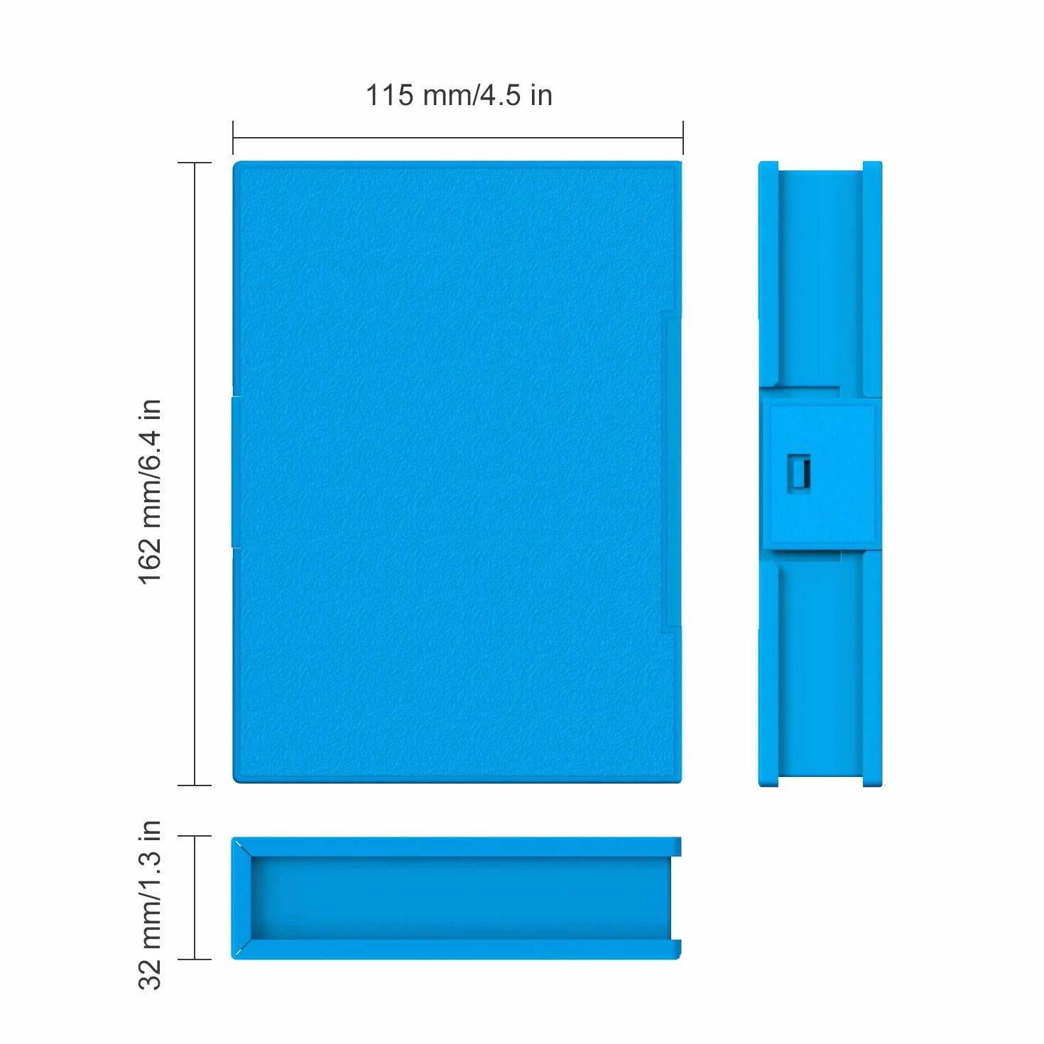 Inateck Étui pour Disque Dur de 3,5 Pouces, Boîtier de Protection Antichoc et Pare-poussière, Étui de Stockage pour HDD de 3,5", 6 Étuis Ensemble, Orange/Bleu/Gris *2 (HPFx6)