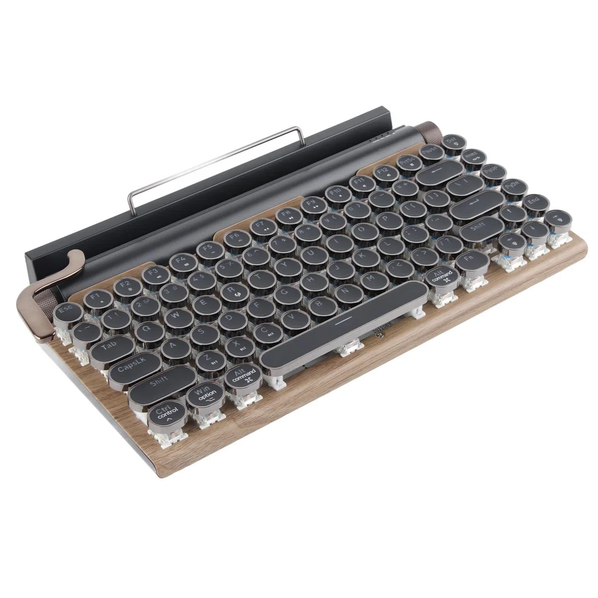 BTER Clavier de Machine à écrire rétro, 83 Touches Bluetooth 5.0 à luminosité réglable, Clavier mécanique Filaire et sans Fil de Style Machine à écrire, Connexion Multi-appareils Classique 2000mA