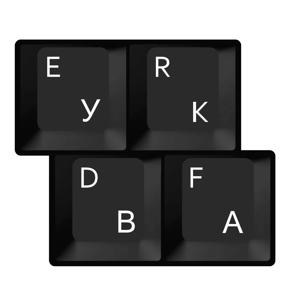 HQRP russe/Ukrainienne clavier Cyrillique Stickers sur fond transparent blanc