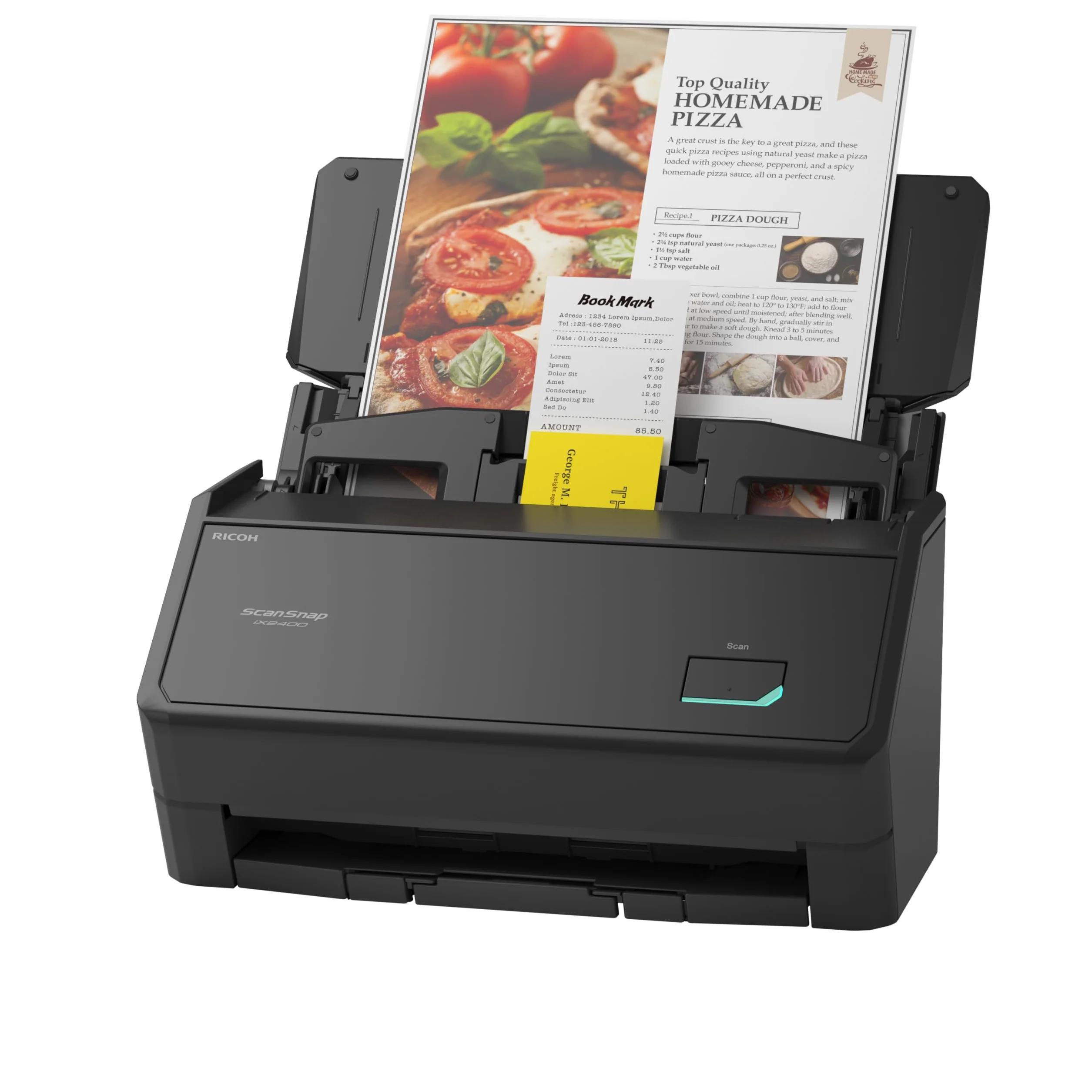 Ricoh Scansnap Ix2400 Dokumentenscanner Adf 45ppm Duplex Usb 3.2 Schwarz (pa03870-B001)