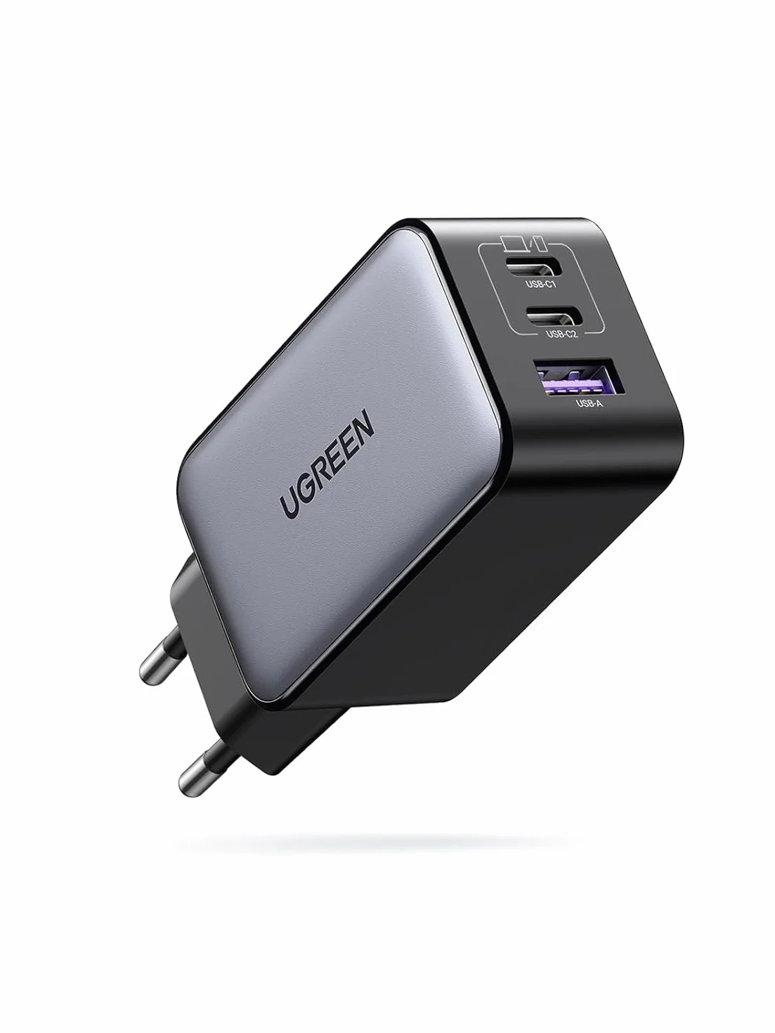 UGREEN Nexode 65W Chargeur USB C Rapide 3 Ports GaN Compatible iPhone 17 Pro Max Air 16 15 14 13 12 Galaxy S26 S25 S24 A16 Pixel 10 9 iPad MacBook Air Pro Neo M5 M4 M3 M2 M1 Noir