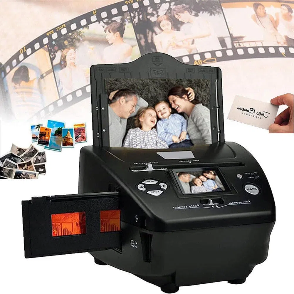 Scanner numérique 16 MP (Photos Papier 3 x 5/4 x 6/5 x 7), Scanner négatif 135 (35 mm) + Logiciel Ocr de tri de Cartes de Visite, pour enregistrer des Films dans des fichiers numériques