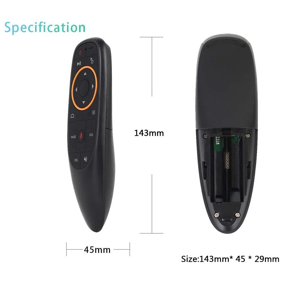 Socobeta Contrôleur Vocal Air-Mouse 2.4G sans Fil Voix Air Souris Clavier télécommande avec Gyroscope pour TV Box PC