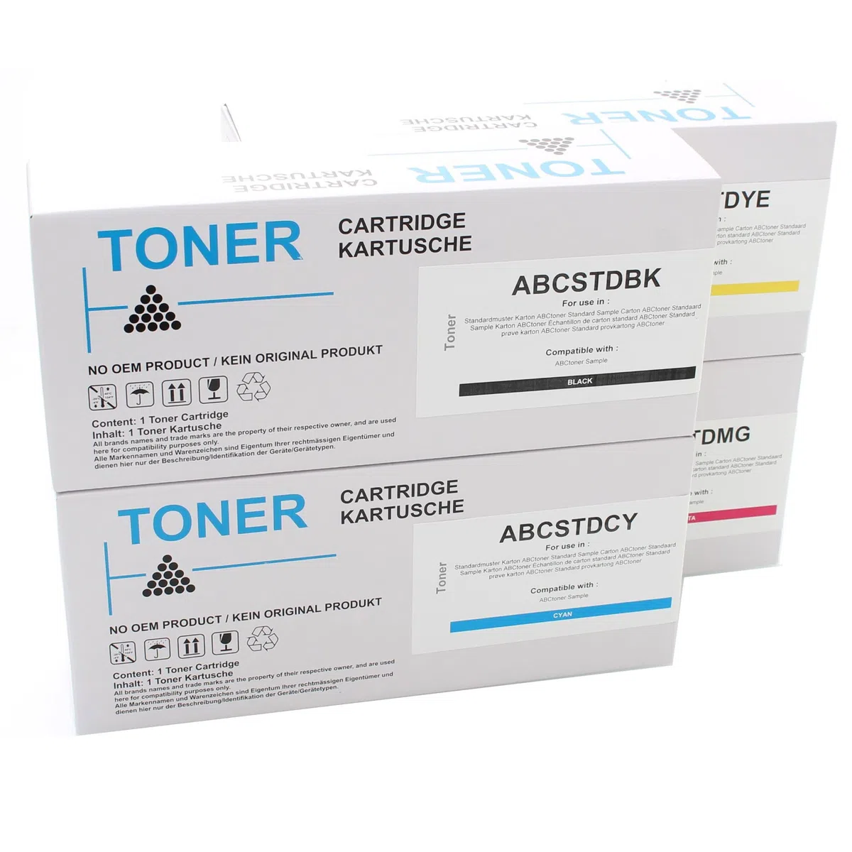 ABC Lot de 4 toners compatibles (avec puce) pour Lexmark C3224dw C3226dw C3326dw MC3224adwe MC3224dwe MC3224i MC3324adwe MC3326adwe MC3326i MC3426adw MC3426i