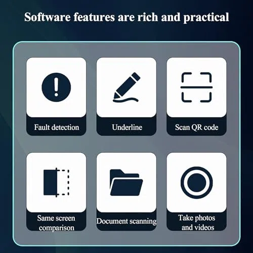 Scanner de documents avec autofocus, appareil photo mural pour collection de documents et annotations sur tableau blanc, prend en charge la numérisation de photos, de vidéos et de codes QR