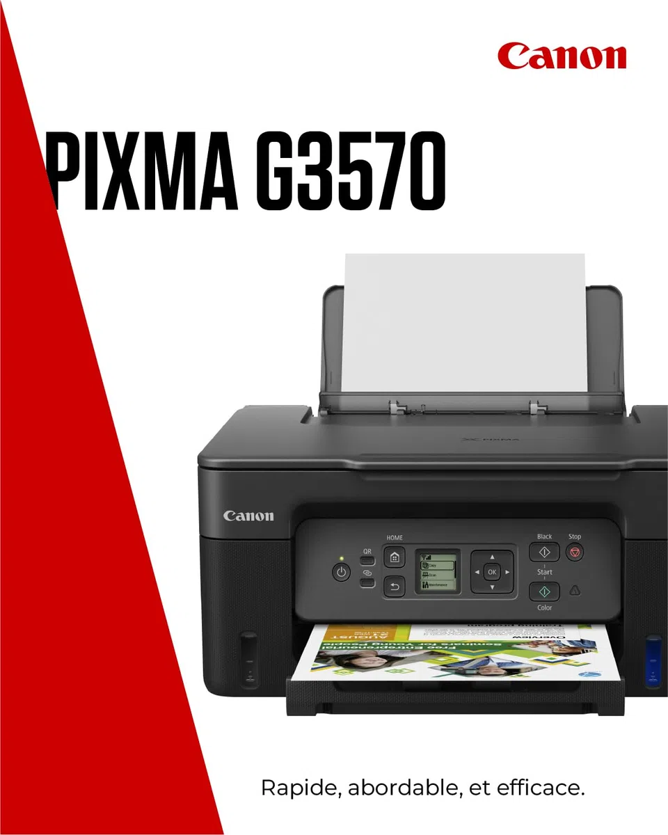 Canon PIXMA G3570 Imprimante Jet d'encre Réservoir Compacte | Wi-FI