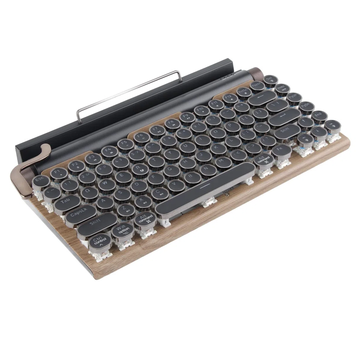 BTER Clavier de Machine à écrire rétro, 83 Touches Bluetooth 5.0 à luminosité réglable, Clavier mécanique Filaire et sans Fil de Style Machine à écrire, Connexion Multi-appareils Classique 2000mA