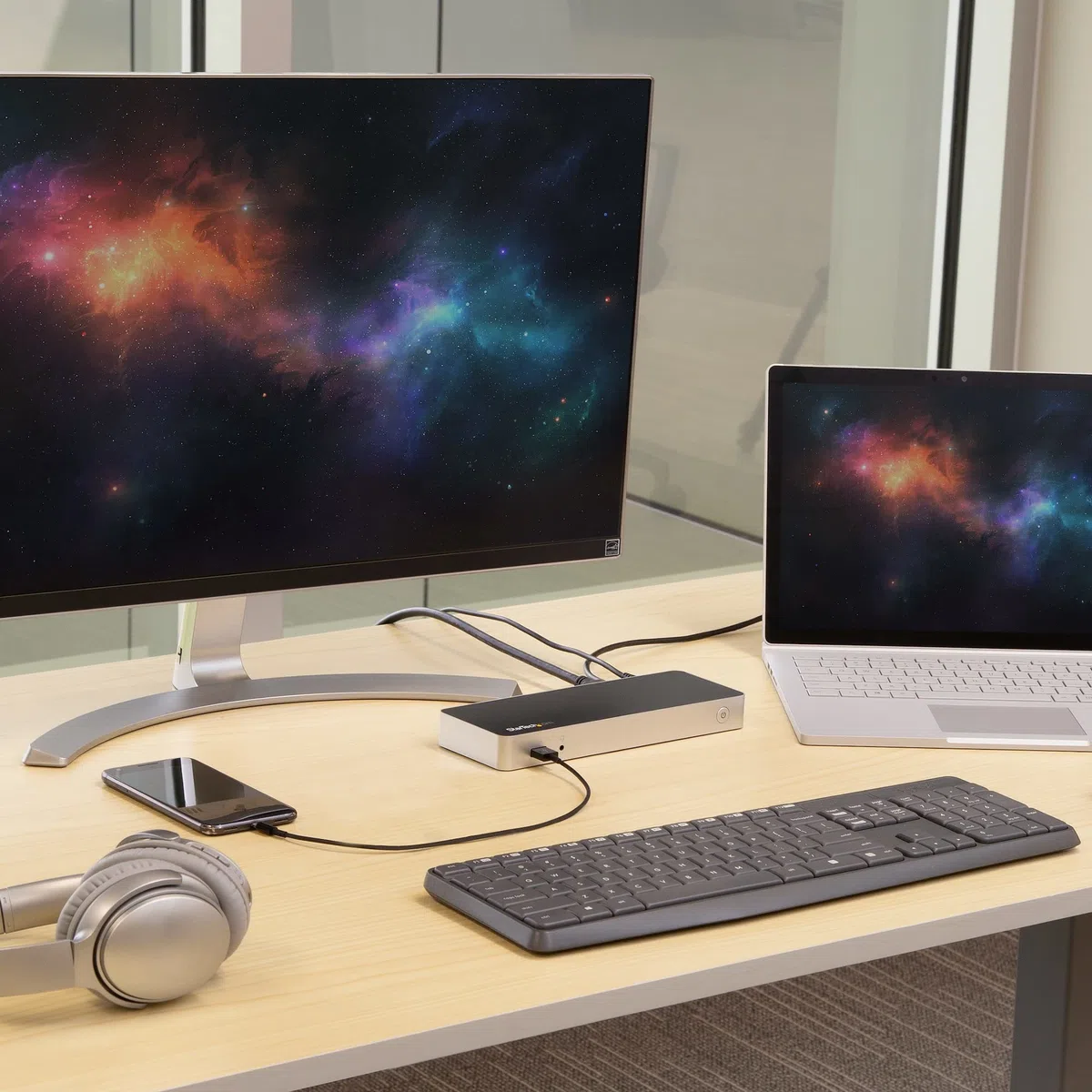 StarTech.com Station d'accueil USB-C double affichage pour PC portable Windows - MST et Power Delivery 60W - Adaptateurs HDMI vers DVI (MST30C2HHPDU)