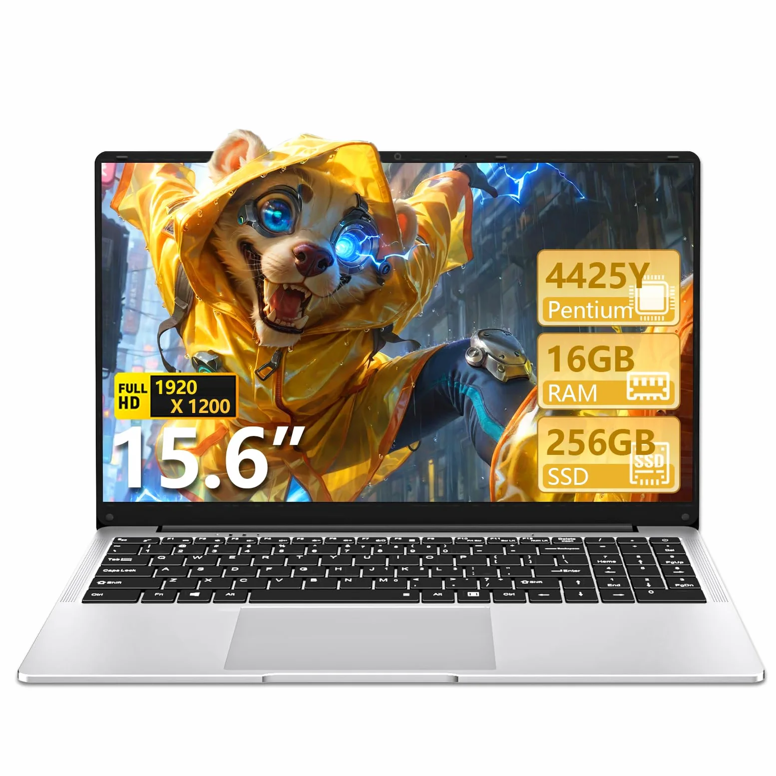 Ordinateur portable 15,6 pouces, Pentium 4425Y, 16Go RAM 256Go SSD