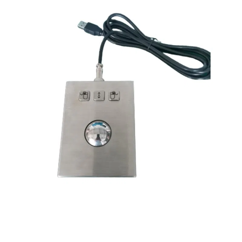 Trackball Industriel Robuste de Bureau en Acier Inoxydable avec Bille 38 mm et Interface USB