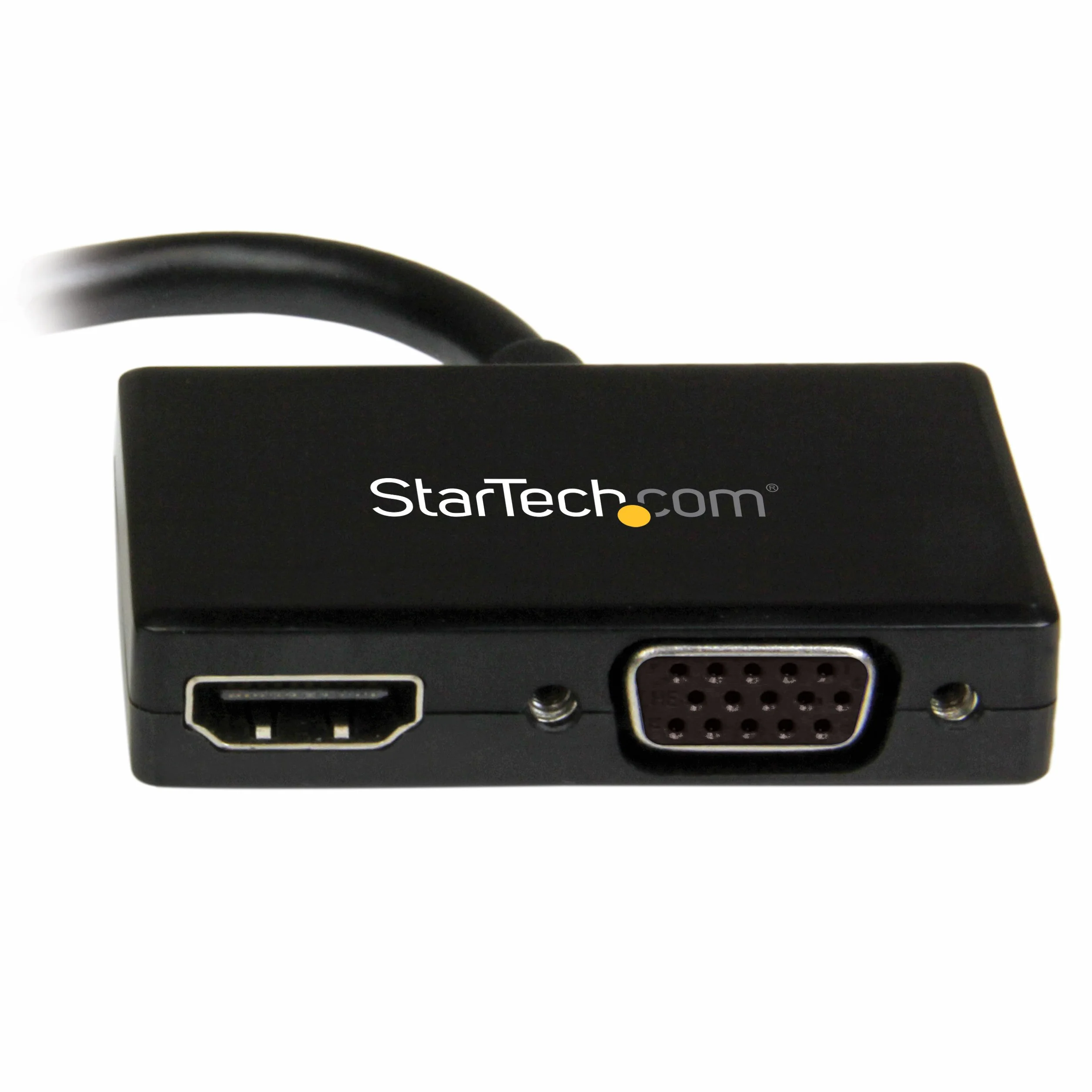 StarTech.com Adaptateur de Voyage Audio-Vidéo : Convertisseur 2 en 1 mDP vers HDMI et VGA - Dongle Hub Répartiteur Convertisseur Port Mini DP vers HDMI VGA (MDP2HDVGA)