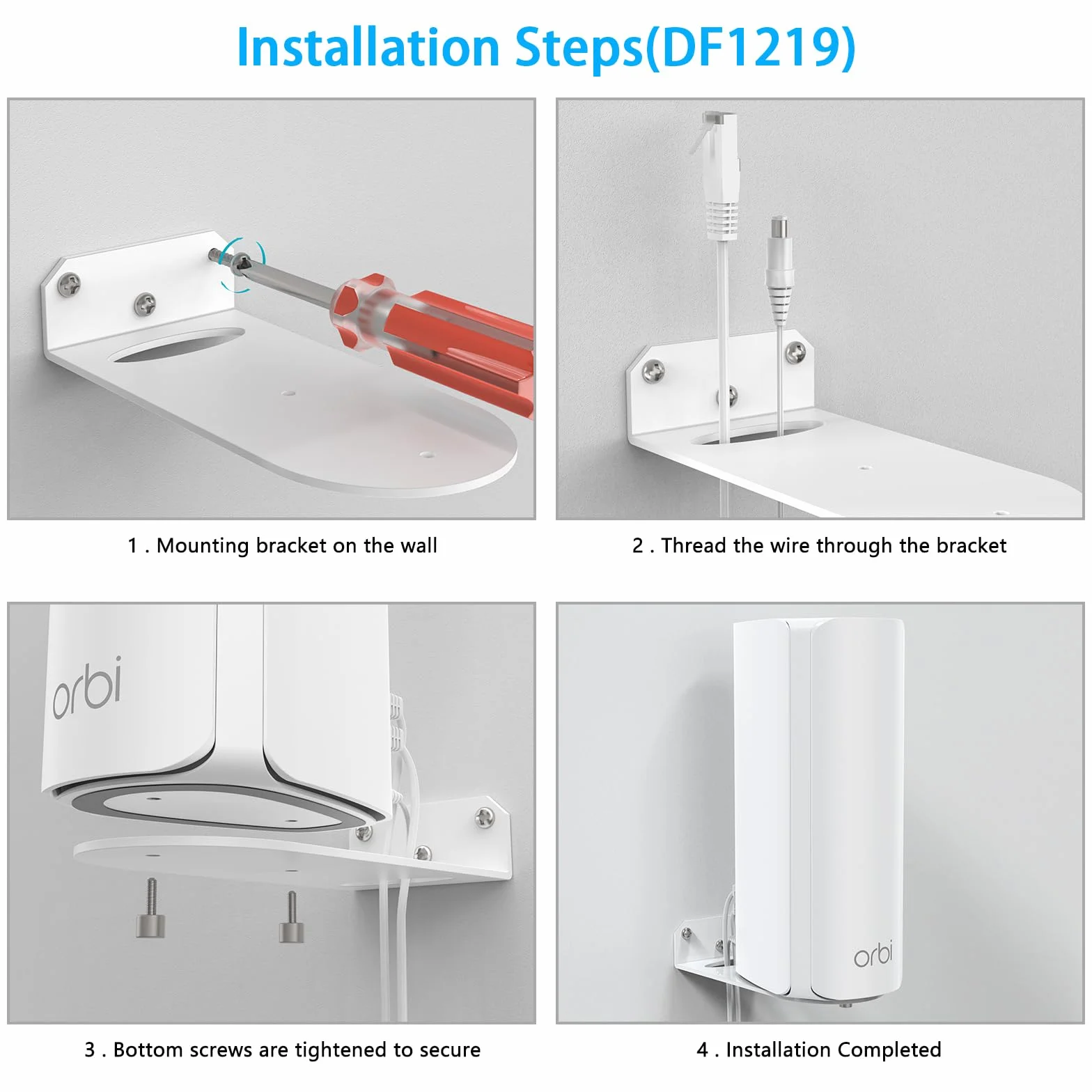 HOLACA Support Mural Compatible avec NETGEAR Orbi Système WiFi 7 Mesh Tri-Bande Série 770/870/970, Support en Métal pour RBE770 / RBE772 / RBE773 / RBE873 / RBE970B / RBE972S / RBE973S, 1 PCS