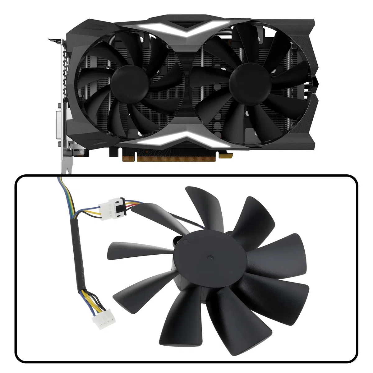 1 Paire de Ventilateurs pour Carte Graphique Compatible avec ZOTAC Gaming RTX 2070 Mini Et ZOTAC GTX 1080TI