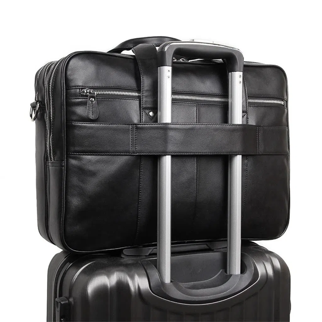Sacoche en cuir pour ordinateur portable 15,6" 17" pour homme