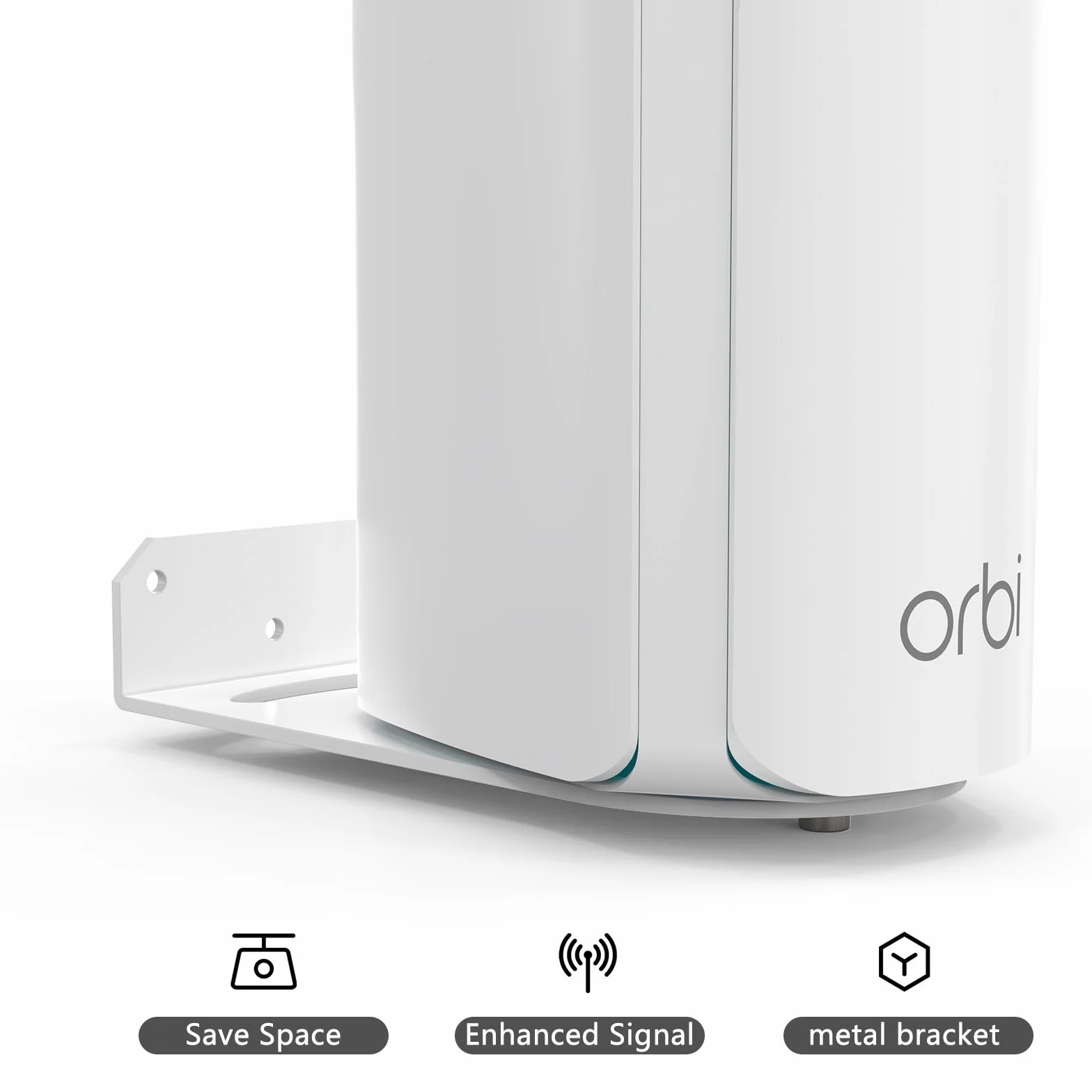 HOLACA Support Mural Compatible avec NETGEAR Orbi Système WiFi 7 Mesh Tri-Bande Série 770/870/970, Support en Métal pour RBE770 / RBE772 / RBE773 / RBE873 / RBE970B / RBE972S / RBE973S, 1 PCS