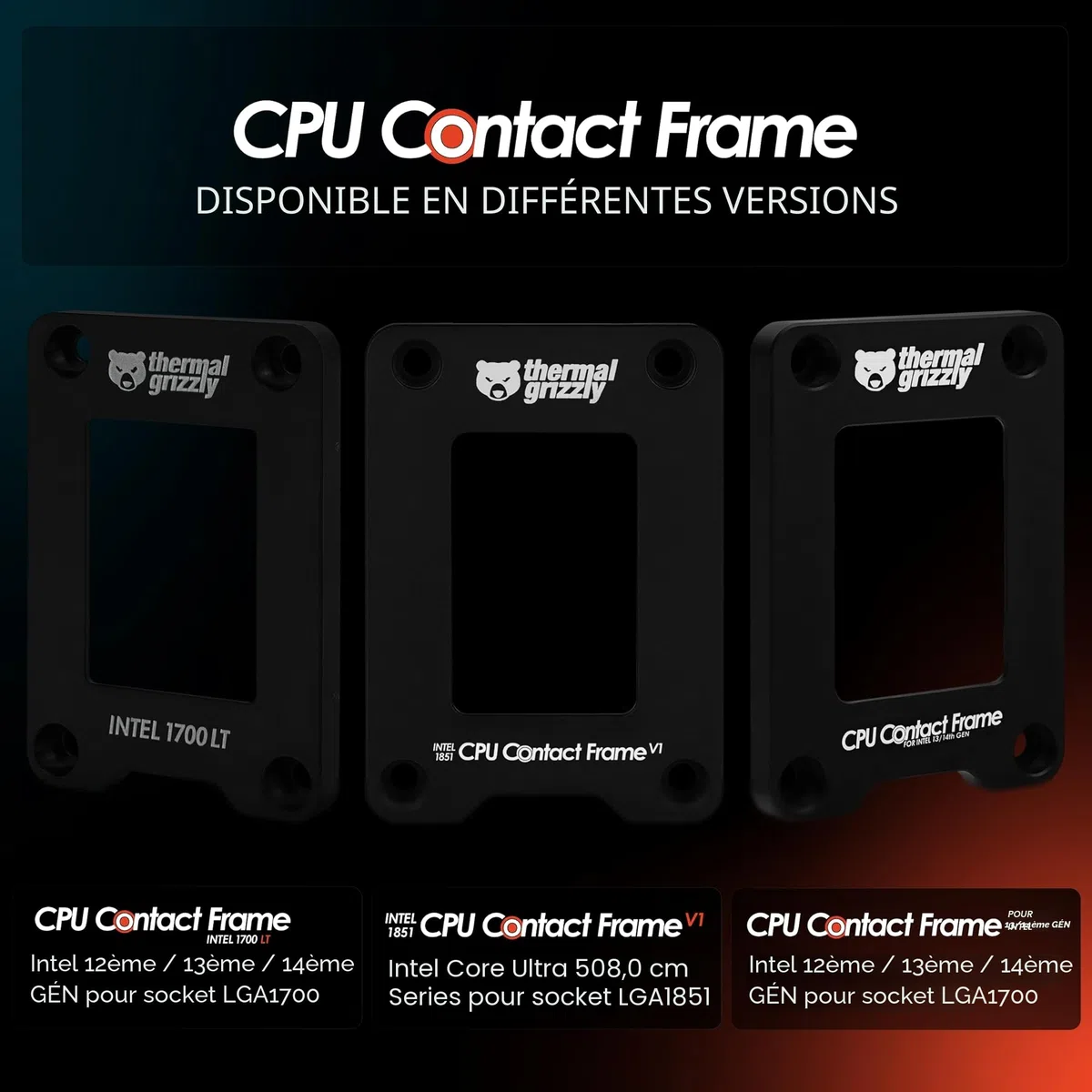 Thermal Grizzly Intel 13th & 14th Gen. CPU Contact Frame