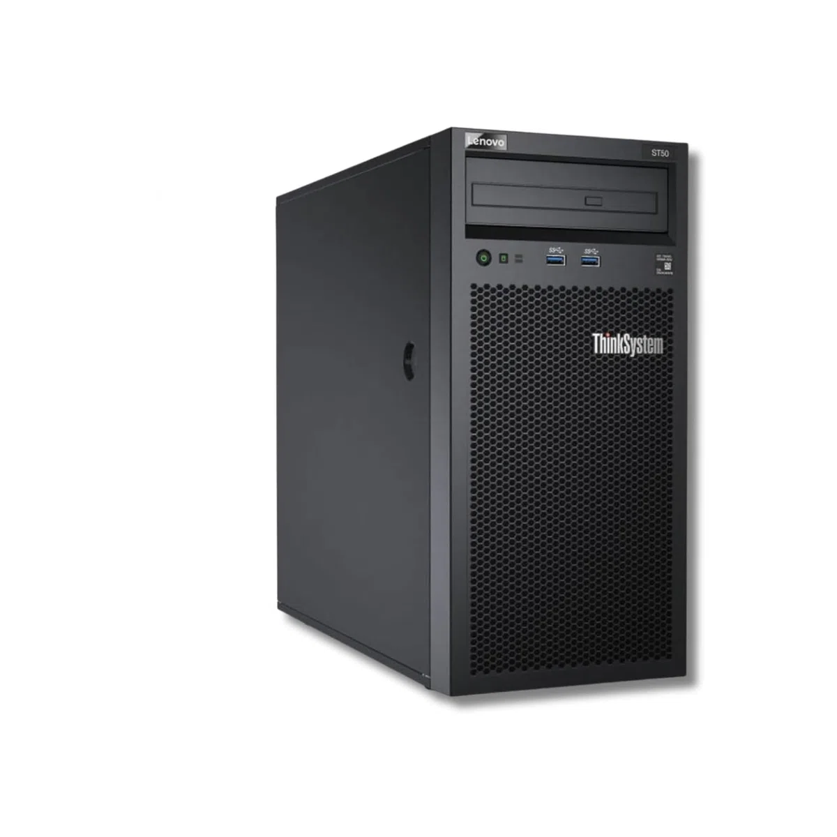 Lenovo ThinkSystem ST50 Serveur tour reconditionné, Intel Xeon E-2224G 4 cœurs 3,5/4,7 GHz LGA1151, 16 Go DDR4 ECC, 4 baies, sans disque dur sans OS
