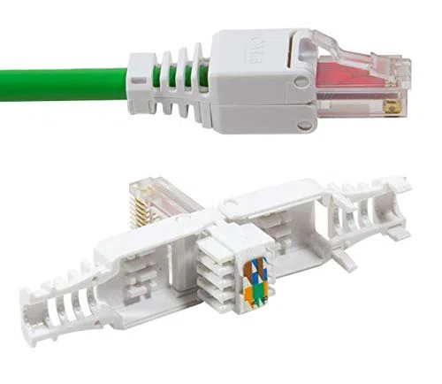 10x Connecteur de sertissage sans Outil Cat 6 UTP RJ45 Fiche réseau pour câble de Brassage jusqu'à 6,3 mm.