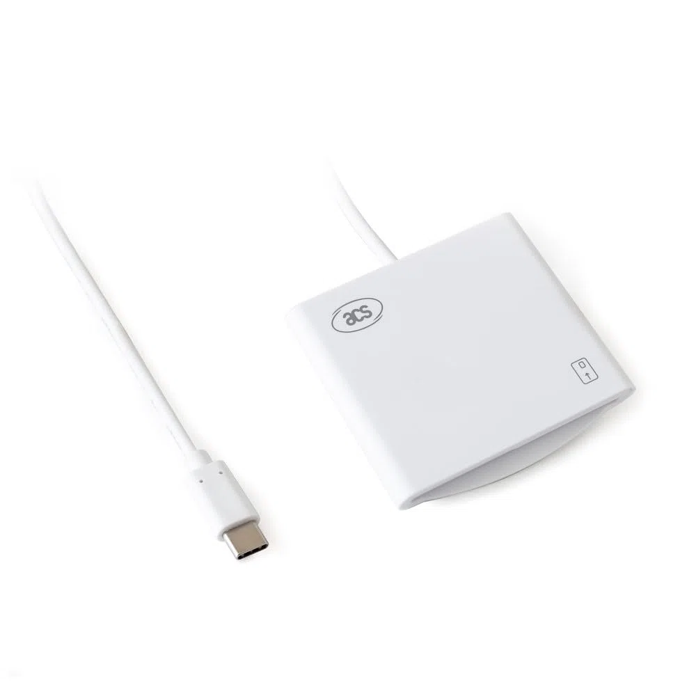 ACR40U Lecteur de Carte à Puce USB pour Identification Nationale, Signature numérique, médical, santé, Militaire, Gouvernement, tachodisque, Puce de Contact d'identité Eid CAC IC (USB-C)