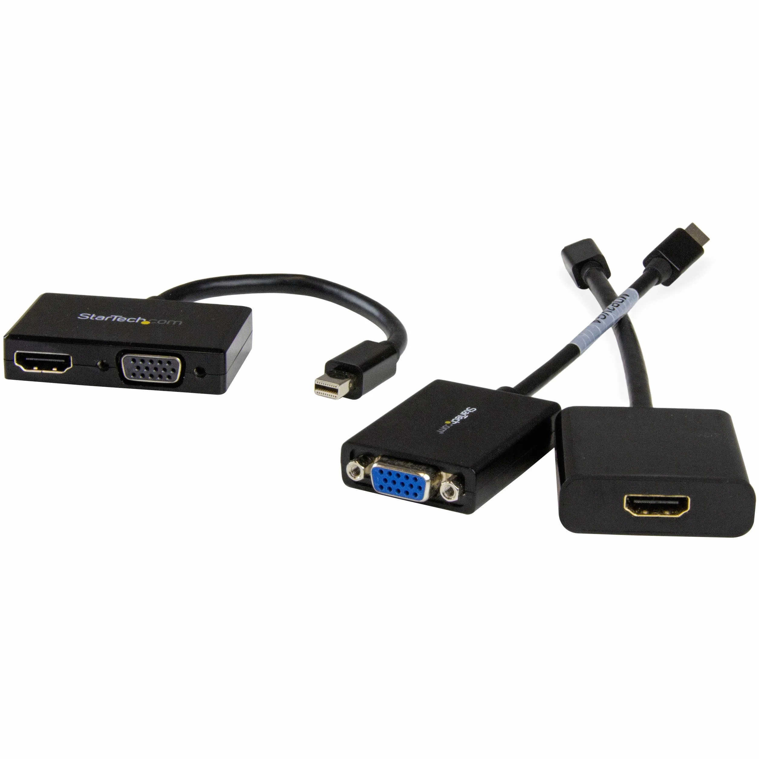 StarTech.com Adaptateur de Voyage Audio-Vidéo : Convertisseur 2 en 1 mDP vers HDMI et VGA - Dongle Hub Répartiteur Convertisseur Port Mini DP vers HDMI VGA (MDP2HDVGA)