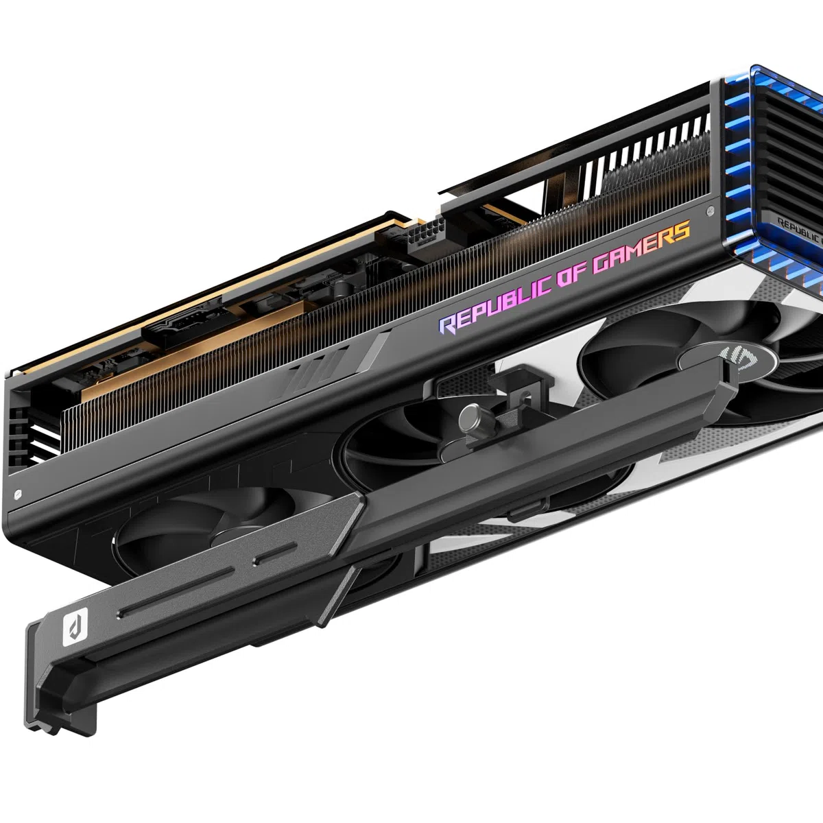 upHere Support GPU sans éclairage, support GPU en alliage de zinc, hauteur réglable, empêche la déclaration GPU, compatible avec RTX 40/50 & RX 7000/900 séries CMGL7K