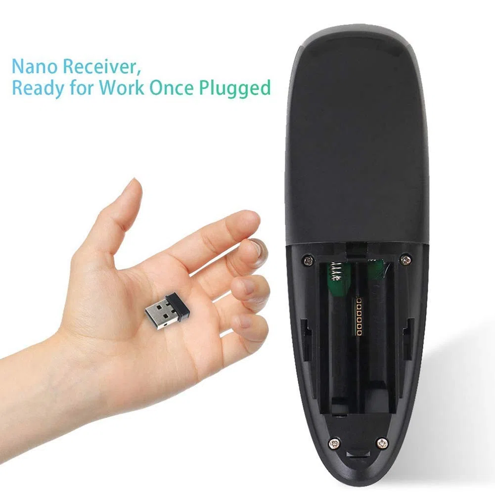 Socobeta Contrôleur Vocal Air-Mouse 2.4G sans Fil Voix Air Souris Clavier télécommande avec Gyroscope pour TV Box PC