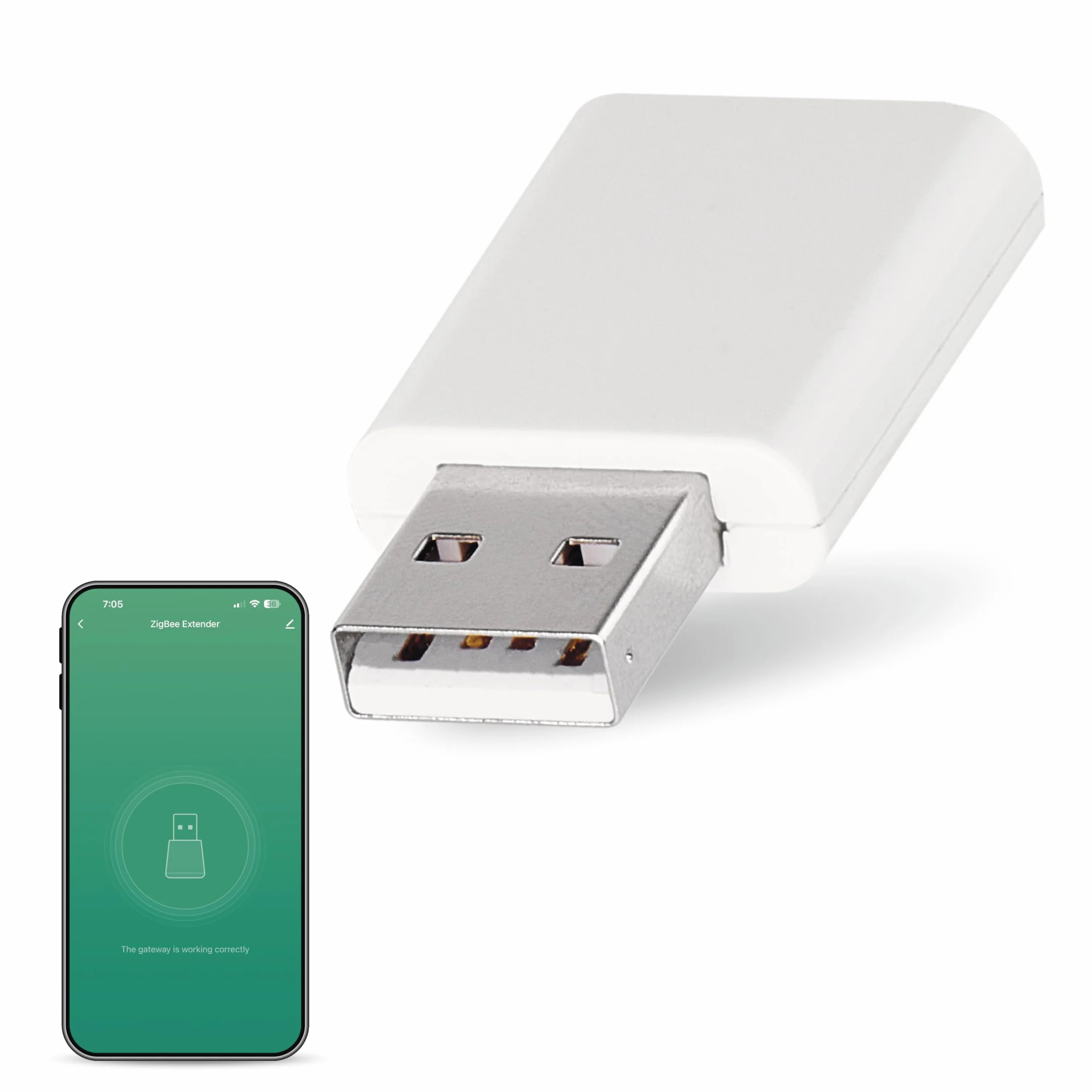 EMOS GoSmart Mini Amplificateur de Signal ZigBee Smart Home USB 3.0 Compatible avec Tuya, Smart Life, Hub ZigBee Requis