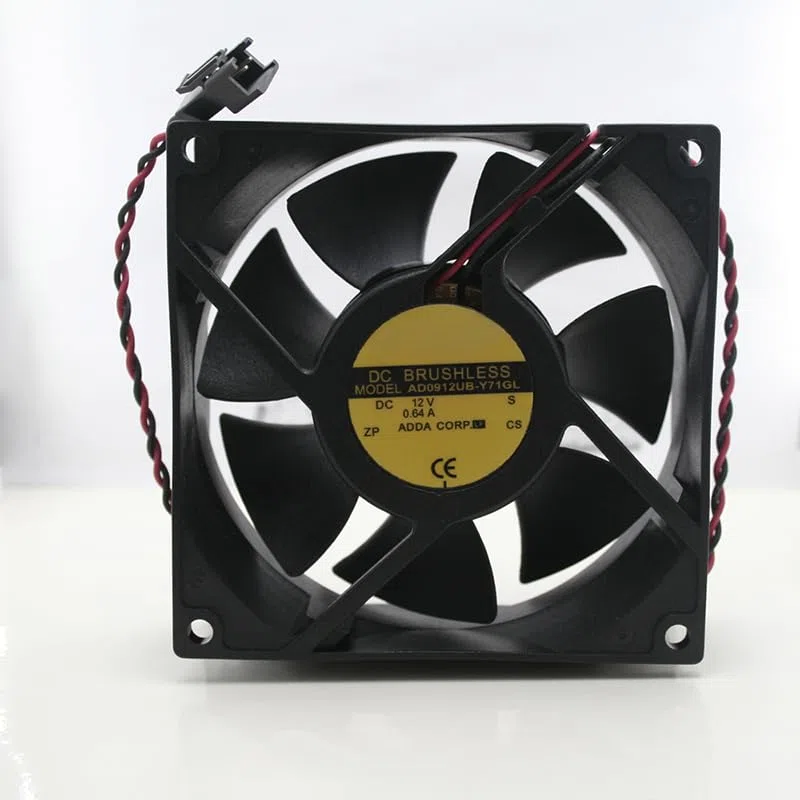 AD0912UB-Y71GL 9032 Cooling Fan, 12V 0.64A 2-Wire 2-Pin 9CM High Power Inverter Fan