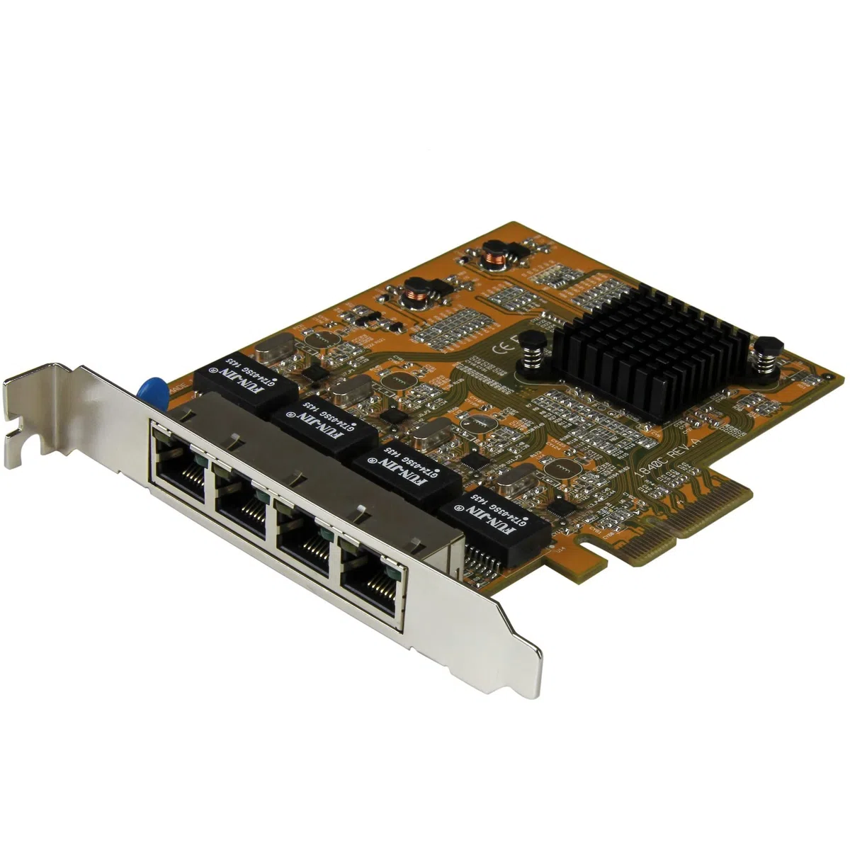 StarTech.com Carte réseau PCI Express à 4 ports Gigabit Ethernet avec chipset Realtek RTL8111G - Adaptateur NIC PCIe GbE (ST1000SPEX43)