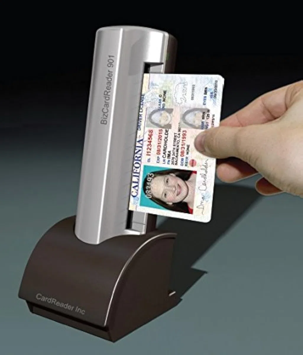Scanner de cartes BizCardReader BCR901 Argenté - Scanner d'identité - USB - Compatible TWAIN - Windows