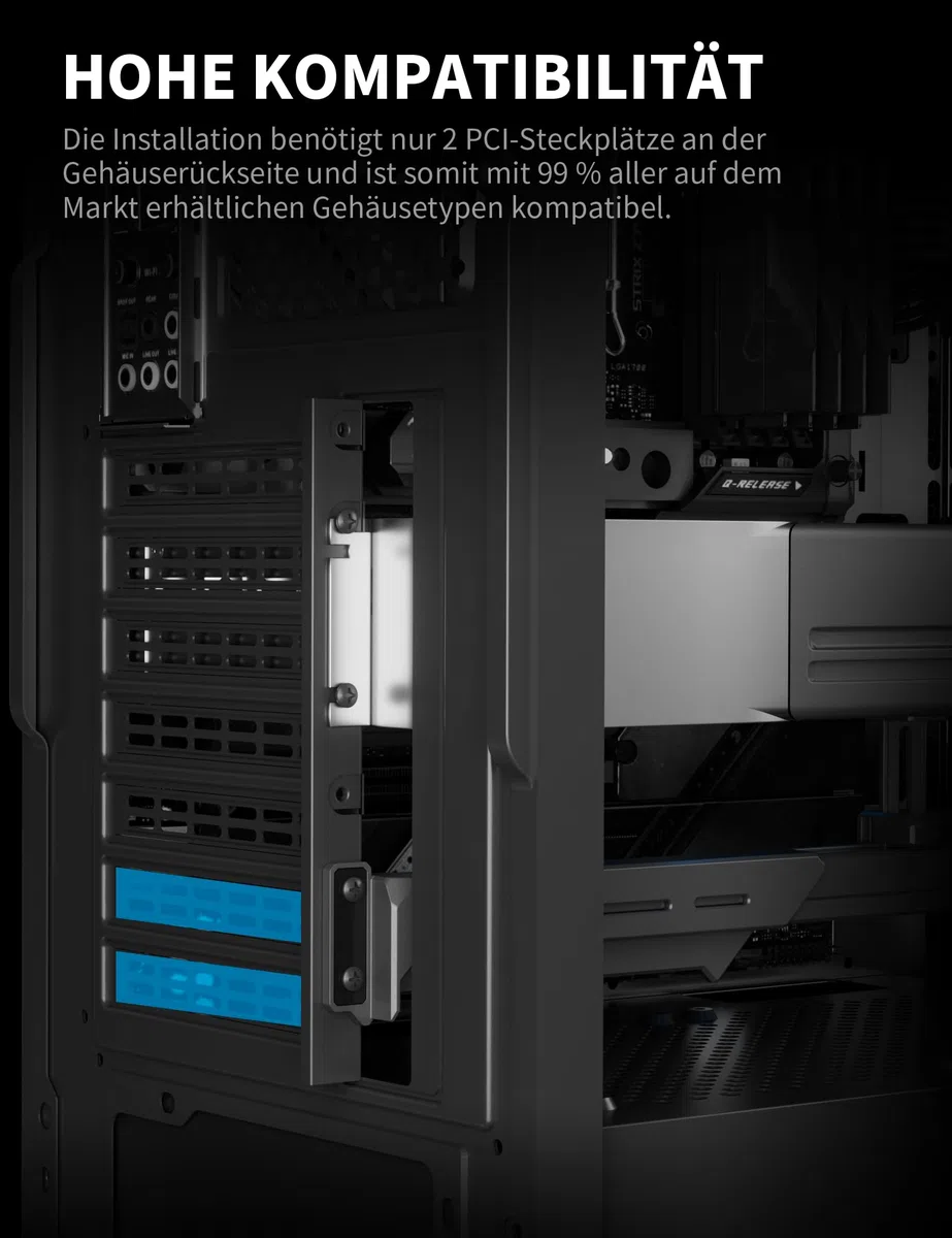 upHere Support GPU sans éclairage, support GPU en alliage de zinc, hauteur réglable, empêche la déclaration GPU, compatible avec RTX 40/50 & RX 7000/900 séries CMGL7K