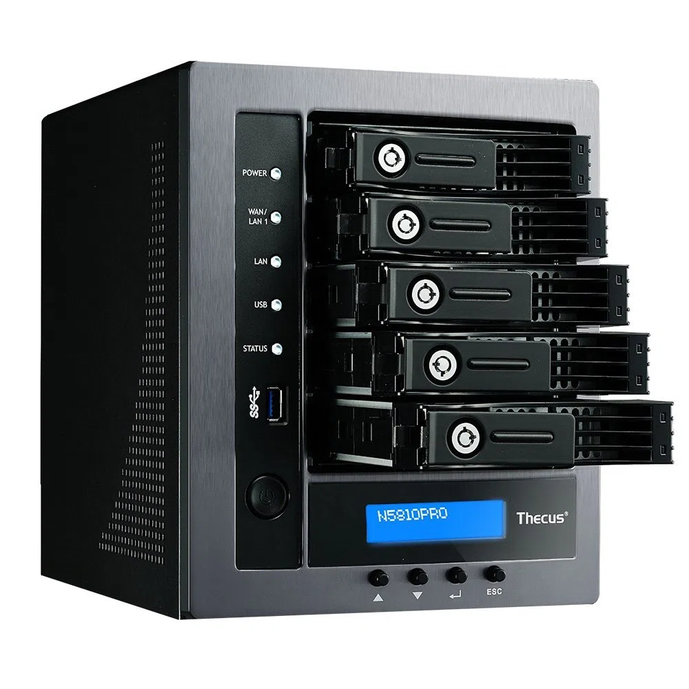 Thecus N5810 Pro 0/5HDD Serveur NAS Raid/USB 3.0 Noir