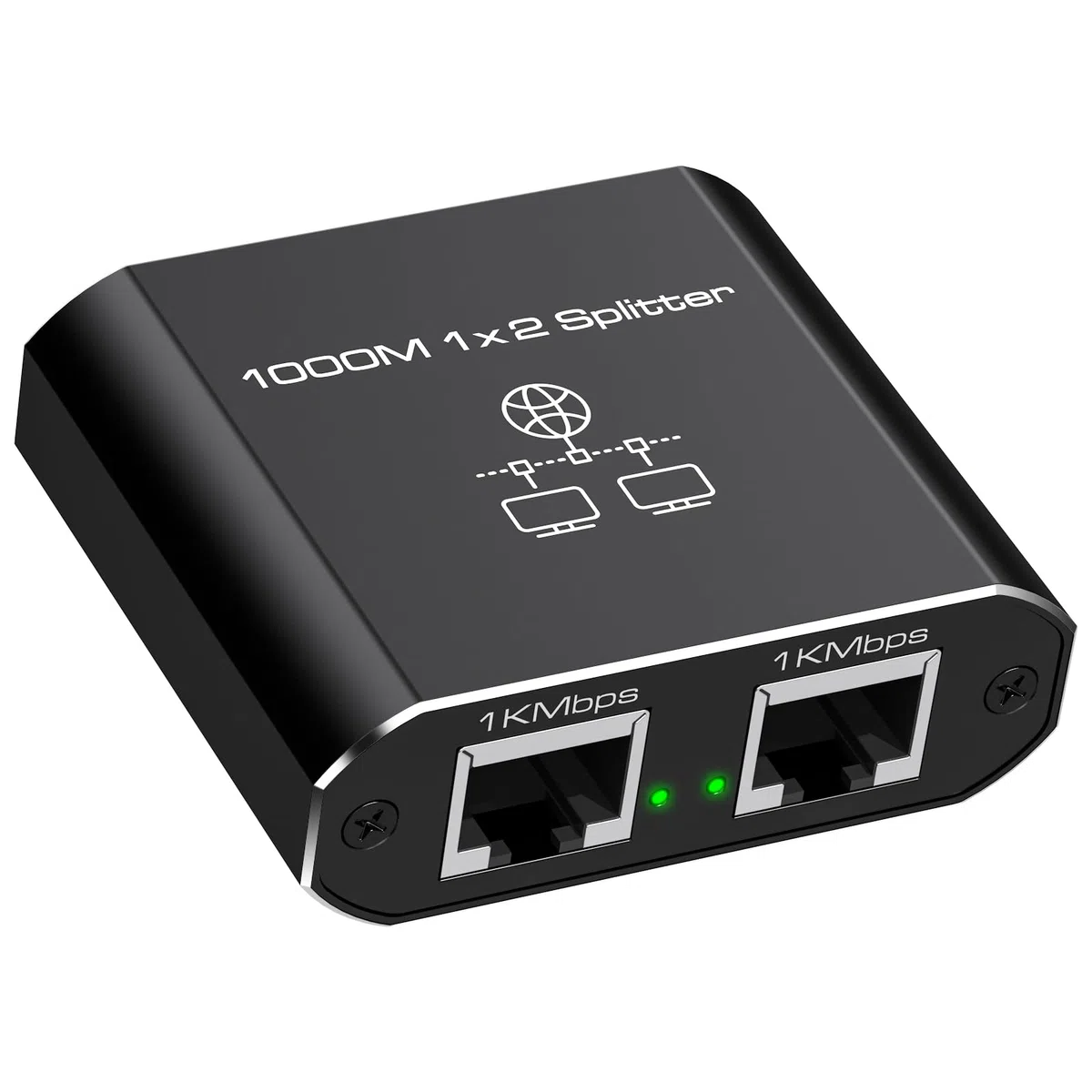 VEDINDUST Switch Ethernet Hub RJ45 2 Ports 1000Mbps 1 à 2 Multiprise Ethernet, Repartiteur Cable Ethernet RJ45 pour Ordinateurs Commutateurs Routeurs Boîtiers Décodeurs Téléviseurs