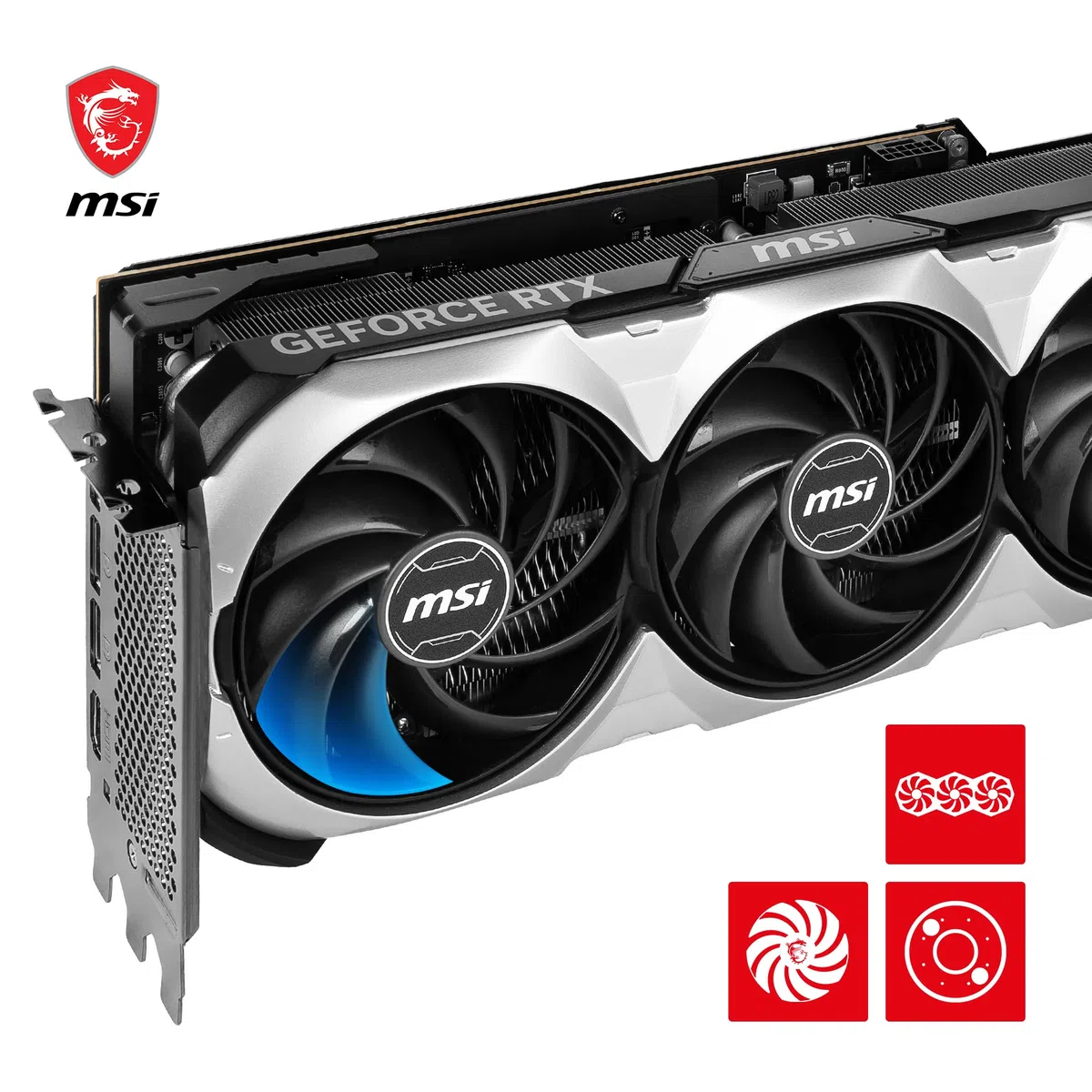 MSI GeForce RTX 4090 Ventus 3X 24G OC Carte Graphique - GPU RTX 4090, GDDR6X 24GB (21Gbps/384 Bits), PCIe 4.0-3 x Ventilateurs TORX 4.0 - HDMI 2.1a, DisplayPort 1.4a