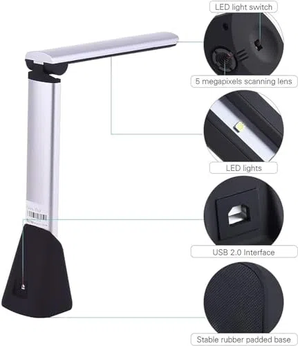 Scanner de documents avec numérisation haute vitesse et reconnaissance de texte OCR pour livres et présentations