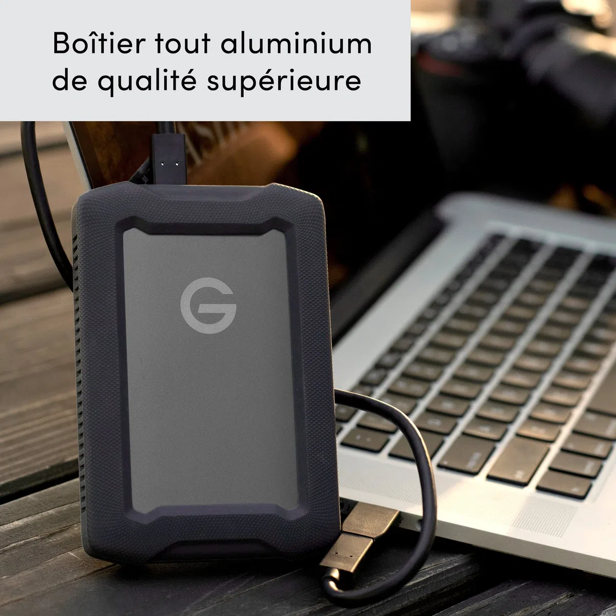SanDiskProfessional 5 To G-Drive ArmorATD, Disque HDD Externe Portable, Durable et Robuste, jusqu'à 140 Mo/s, USB-C (5 Go/s), USB 3.2 Gén 1