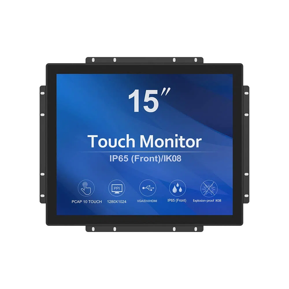 GreenTouch Moniteur LCD à écran Tactile à Cadre Ouvert 15 Pouces - PCAP capacitif -1024x768-5:4-Noir