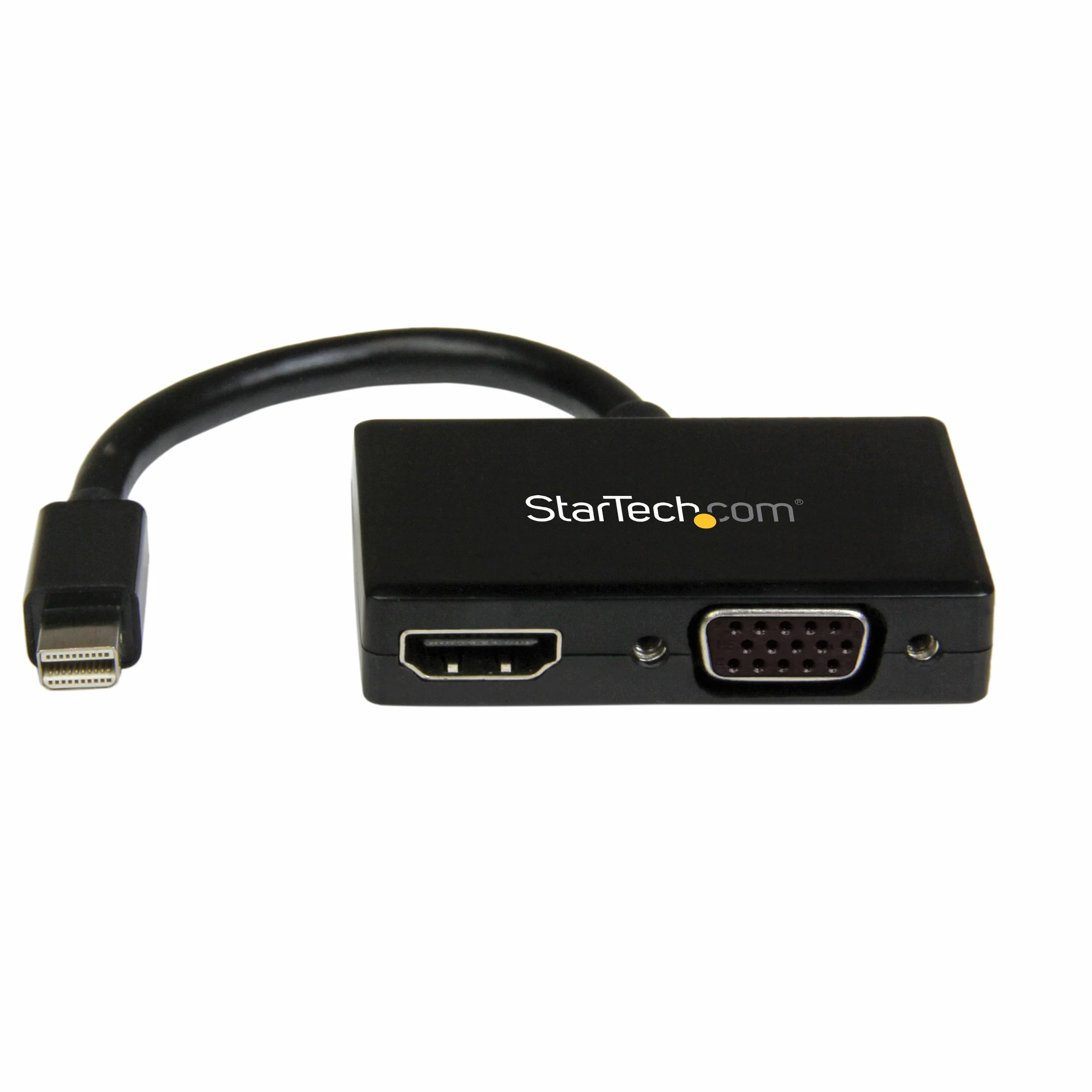 StarTech.com Adaptateur de Voyage Audio-Vidéo : Convertisseur 2 en 1 mDP vers HDMI et VGA - Dongle Hub Répartiteur Convertisseur Port Mini DP vers HDMI VGA (MDP2HDVGA)