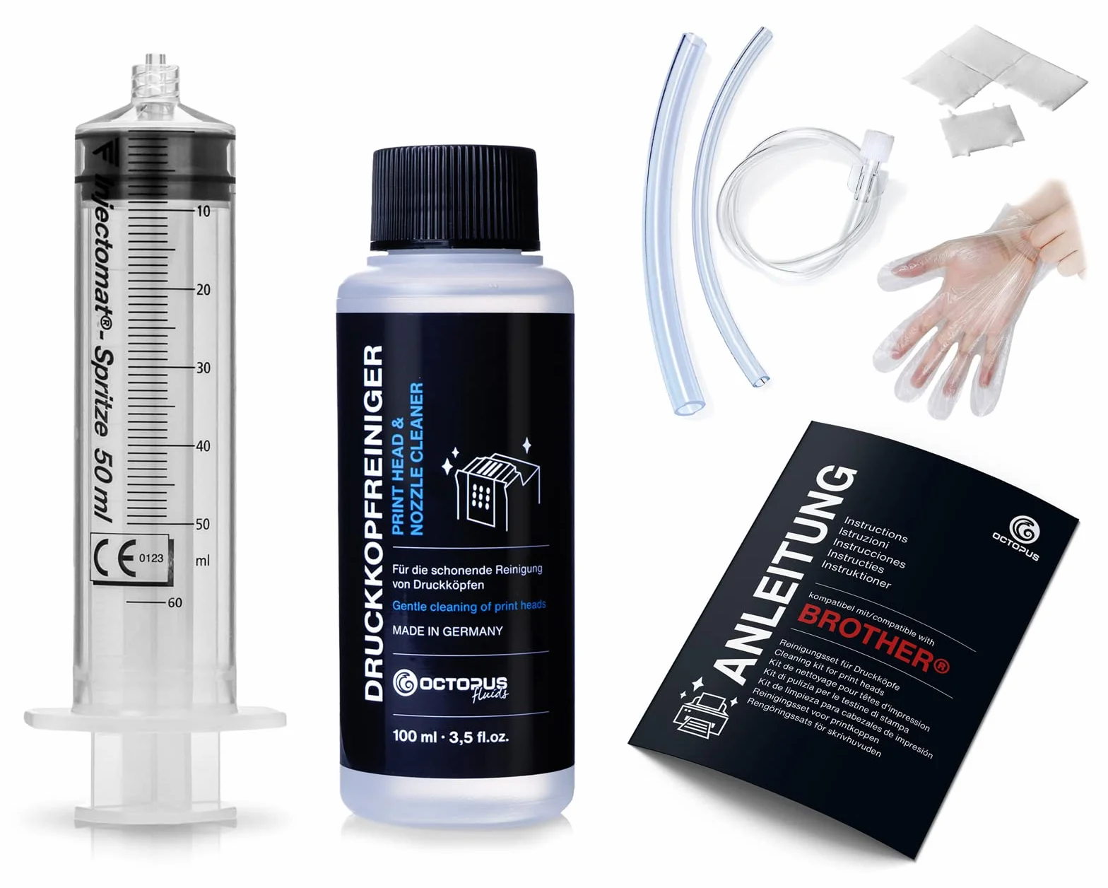 Octopus Nettoyeur de Buses Compatible Brother Têtes d'Impression 100 ML