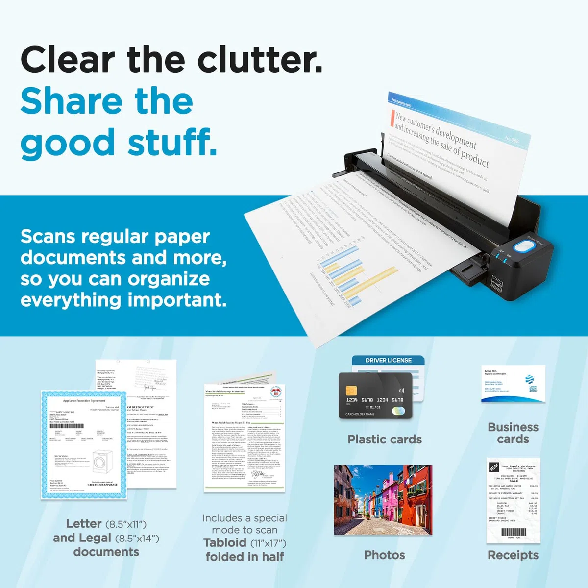 Fujitsu IX100 – Scanner Ã Plat 216 x 360 mm, CDF + Alimentation, Carte de Visite, enveloppes, Post Card (JPN), USB 2.0, Batterie, 5 – 35 °C