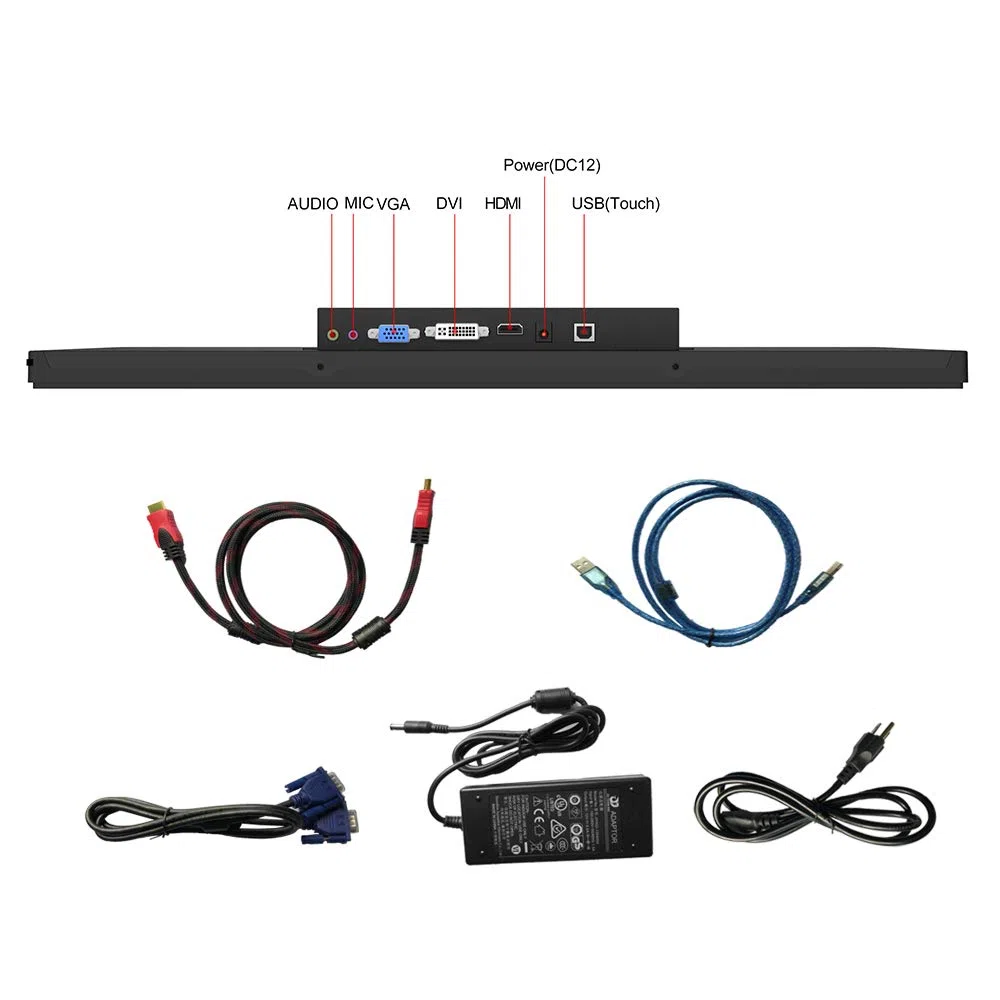 GreenTouch Moniteur LCD à écran Tactile à Cadre Ouvert 15 Pouces - PCAP capacitif -1024x768-5:4-Noir