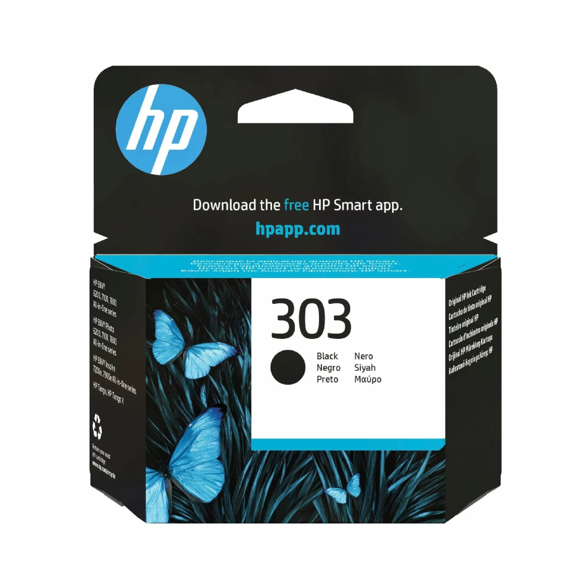 HP 303 Cartouche d'encre noire T6N02AE Compatible Envy Photo 6220 6230 6255 7130 7820 7830 Tango