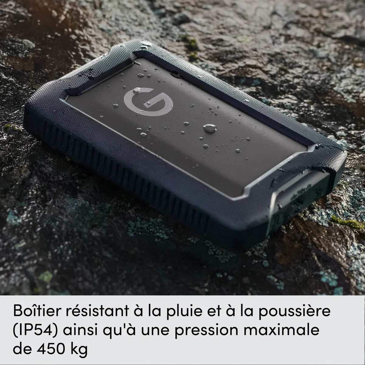 SanDiskProfessional 5 To G-Drive ArmorATD, Disque HDD Externe Portable, Durable et Robuste, jusqu'à 140 Mo/s, USB-C (5 Go/s), USB 3.2 Gén 1