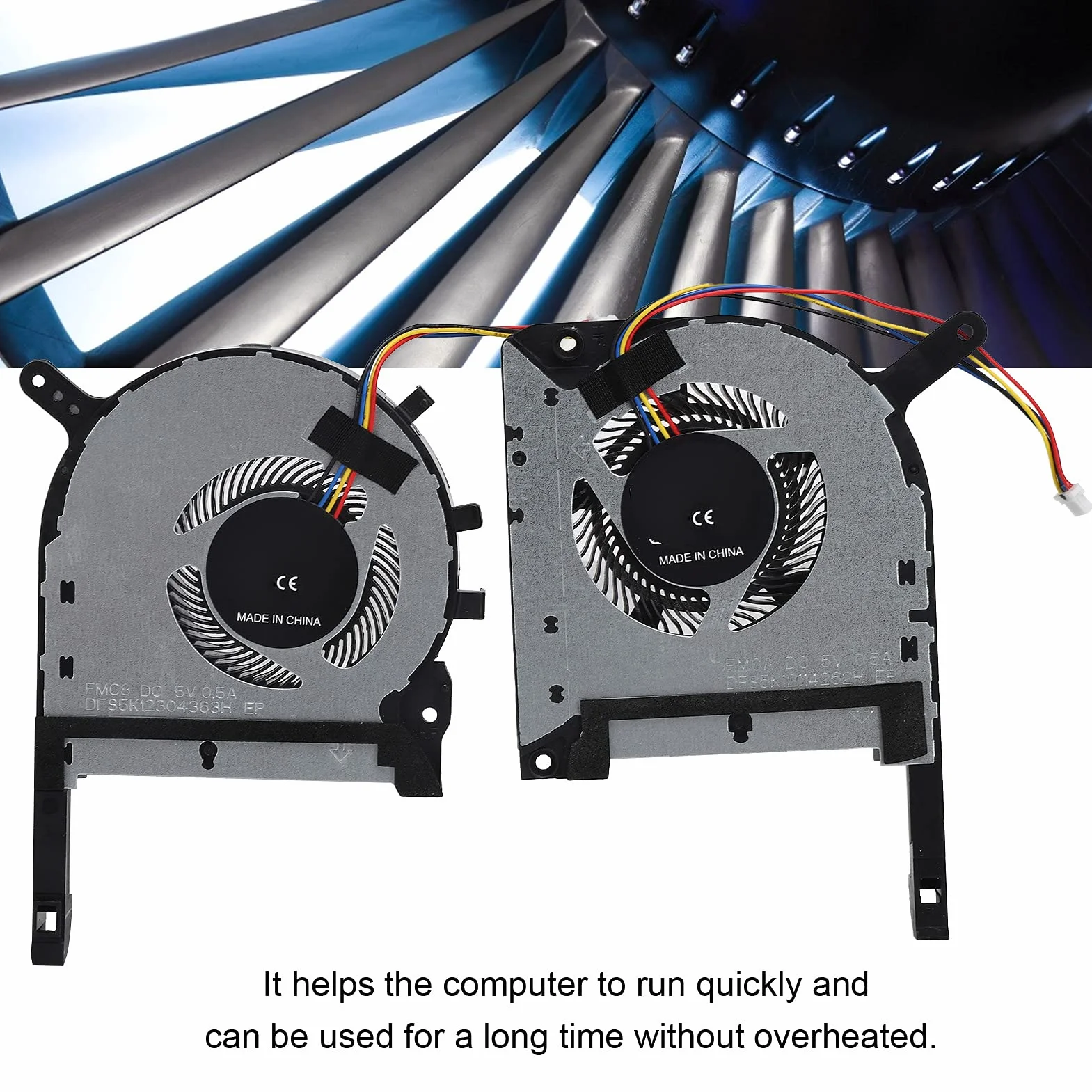 Ventilateurs de Refroidissement pour TUF FX505 FX505DD FX505ge FX505gm FX505DT FX705 FX95 FX705DD FX705DU FX505D, Ventilateurs de Refroidissement pour Ordinateur Portable,