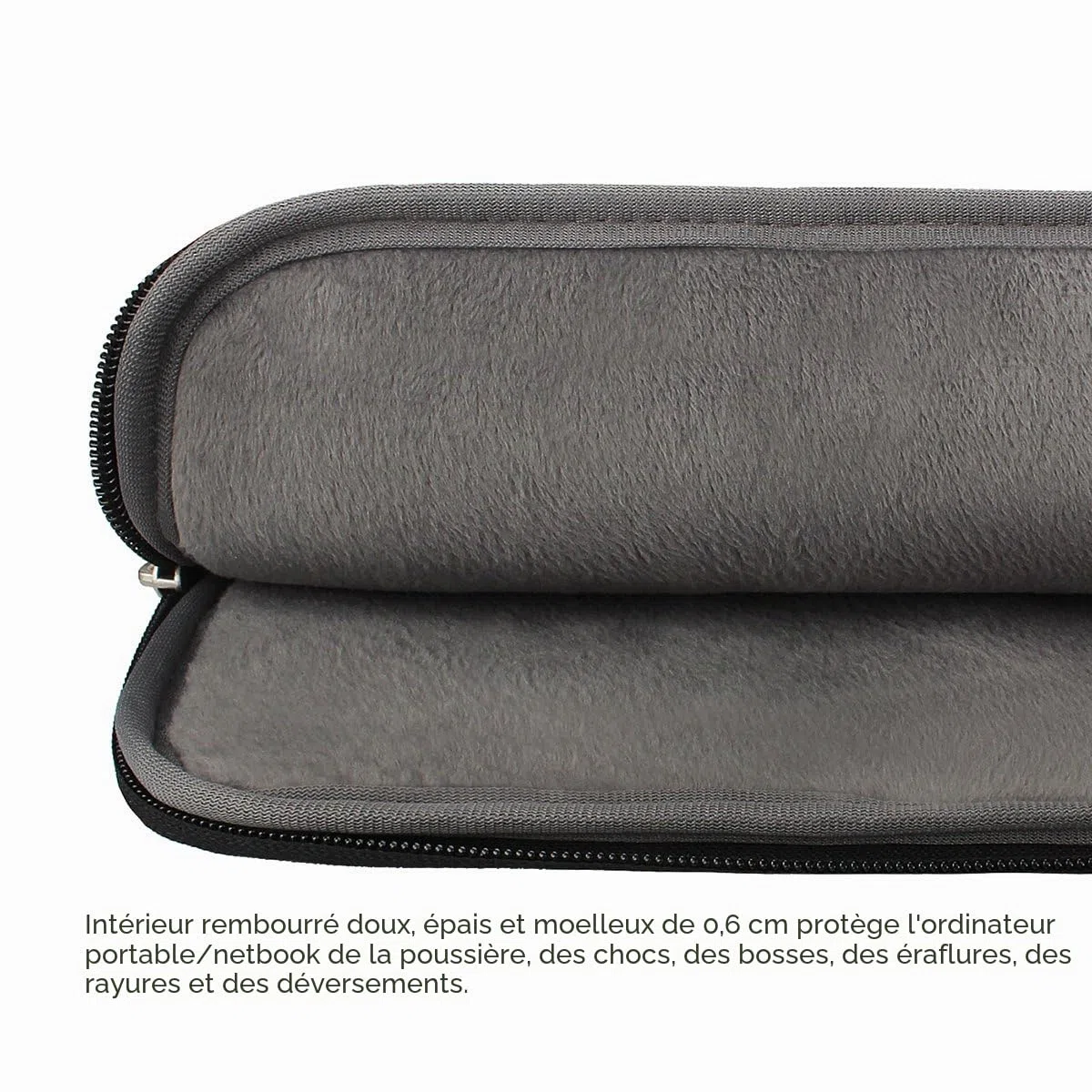 Arvok 15 15.6 Pouces Housse avec Poignée pour Ordinateur Portable Sacoche Pochette PC en Toile de Protection Ordinateur pour Macbook Pro Retina/ASUS/Dell/HP/Lenovo/Tashiba/Sony - Noir