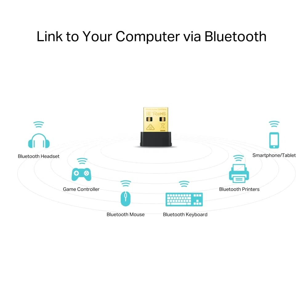 TP-Link Clé WiFi AC600 Mbps Archer T2UB Nano, Bluetooth 4.2, Adaptateur USB WiFi, dongle WiFi, 2,4 GHz 200 Mbps, 5 GHz 433 Mbps, WPA3, Windows 11/10/8.1/8/7