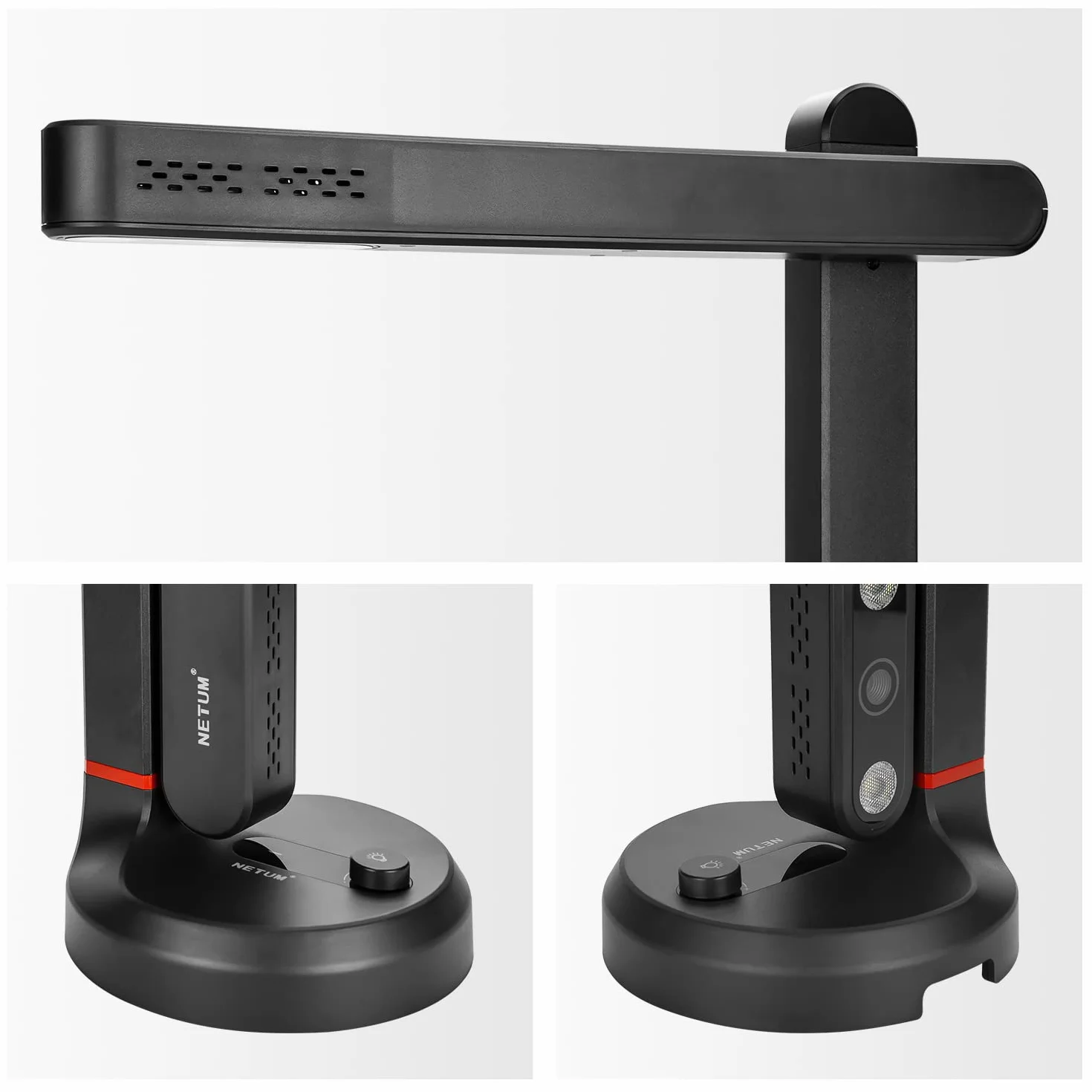 Scanner de Livres T101, Scanner Documents autofocus, Format A4/A3 Maximum, OCR Intelligent, Lampe Bureau LED for la Maison ou Le à Domicile. Idéal for Famille et